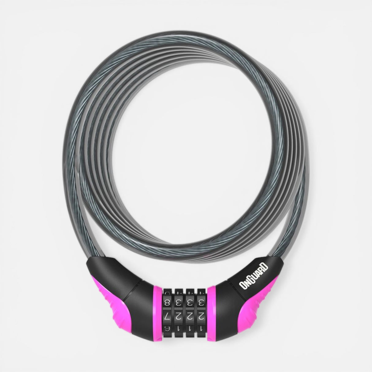 Antivol OnGuard Neon Coil Combo – 180 cm rose