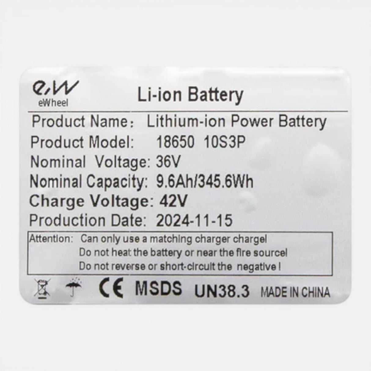 Batterie Ewheel 36V 9,6Ah - Xiaomi M365, 1S, Essential, Mi3