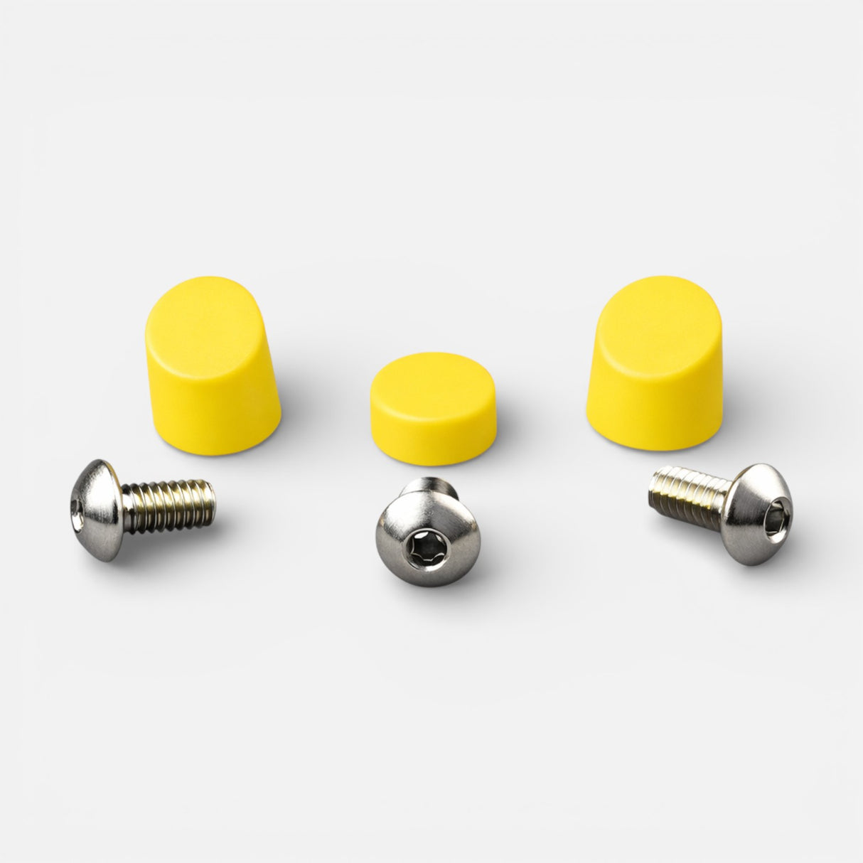 Bouchons cache-vis jaunes + vis inox – Xiaomi M365, M365 Pro, 1S, Essential, Pro 2, Mi 3