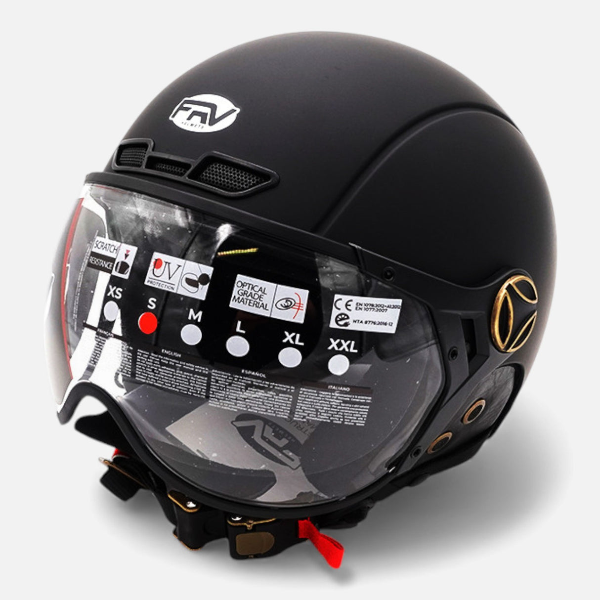 Casque JET FRV – Noir mat