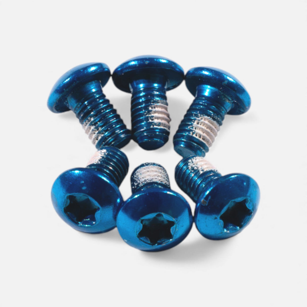 Kit vis disque frein M5x10 mm (x6) – Bleu clair, trottinette & vélo