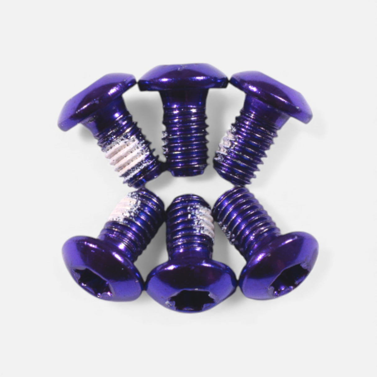 Kit vis disque frein M5x10 mm (x6) – Violet, trottinette & vélo