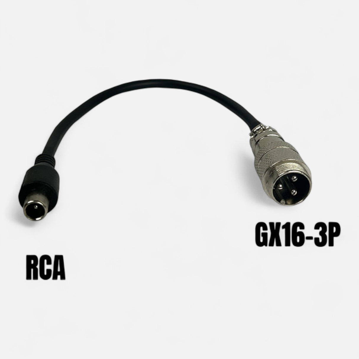 Adaptateur GX16 3 pins mâle vers connecteur RCA