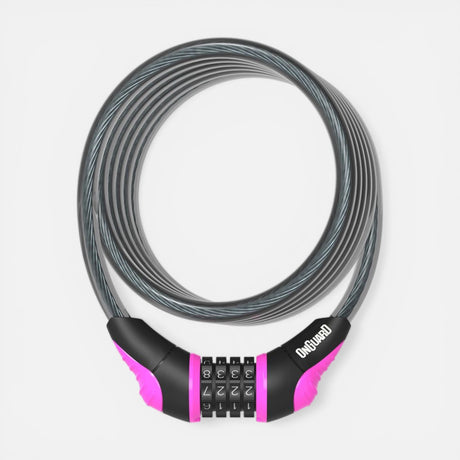 Antivol OnGuard Neon Coil Combo – 180 cm rose 