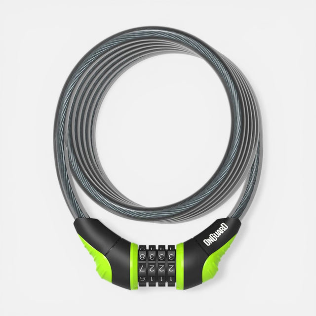 Antivol OnGuard Neon Coil Combo – 180 cm vert 