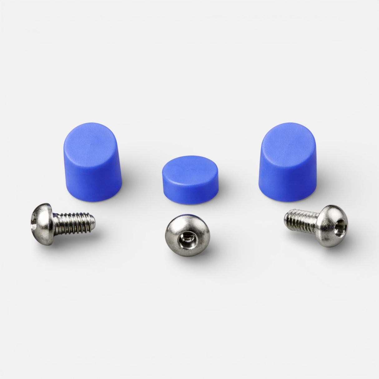 Blue screw cover caps + stainless steel screws – Xiaomi M365, M365 Pro, 1S, Essential, Pro 2, Mi 3