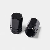 Bouchons de valve noirs en aluminium (x2) – Trottinette, vélo, voiture