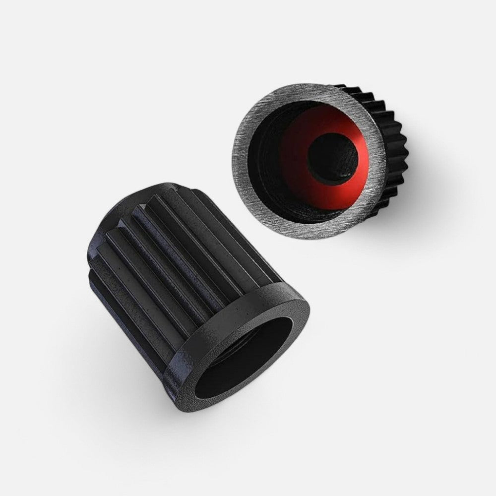 Bouchons de valve universels (x2) – Noirs, trottinettes, vélos, autos