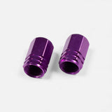 Bouchons de valve violets en aluminium (x2) – Trottinette, vélo, voiture