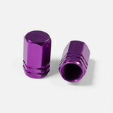 Bouchons de valve violets en aluminium (x2) – Trottinette, vélo, voiture