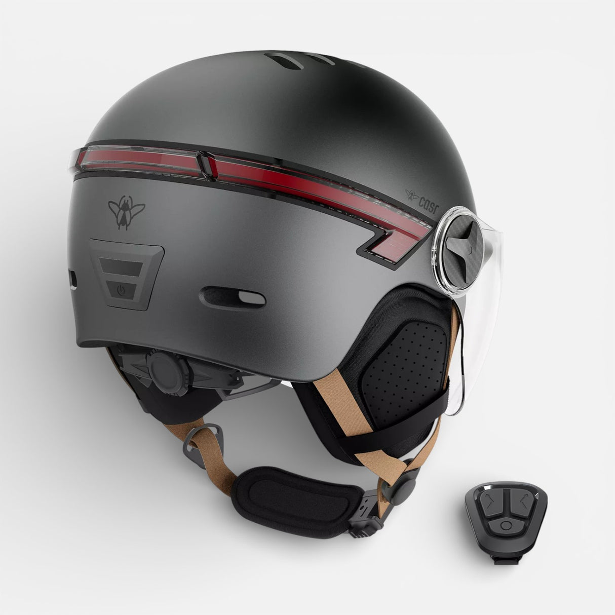 CASR Helm LED-Leuchte Anthrazitgrau Matt