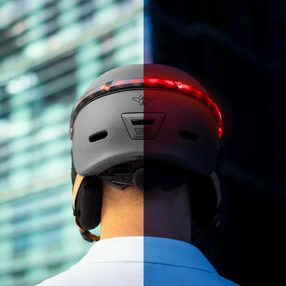 CASR Helm LED-Leuchte Anthrazitgrau Matt