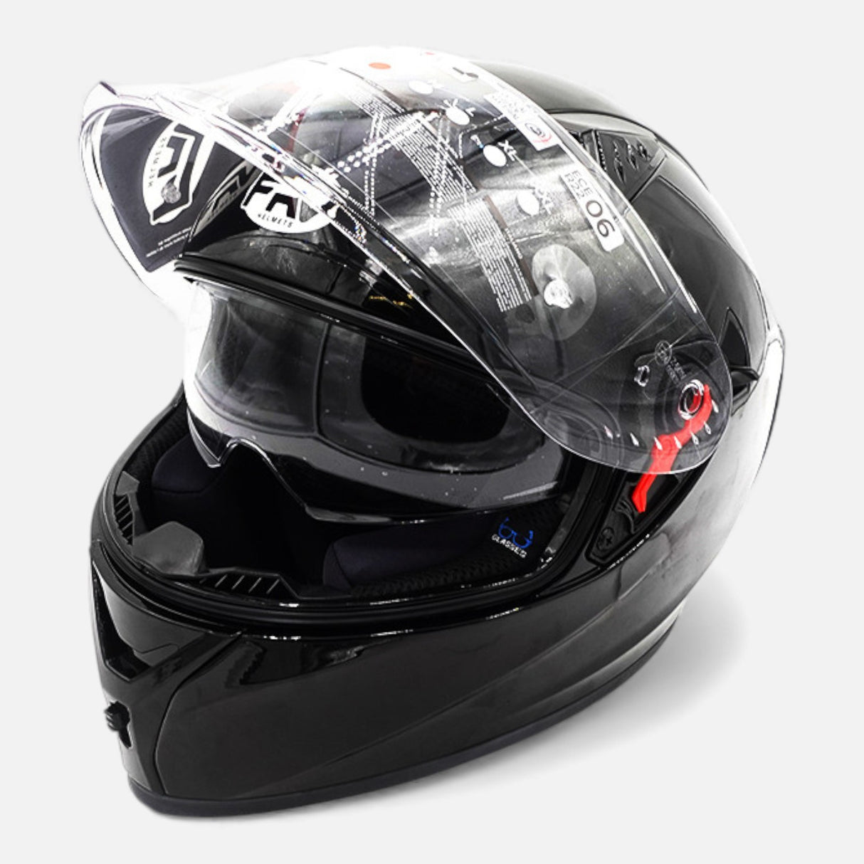 Casque intégral FRV noir brillant