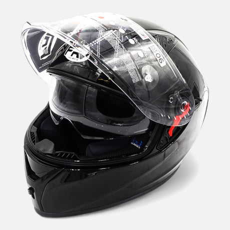 Casque intégral FRV noir brillant