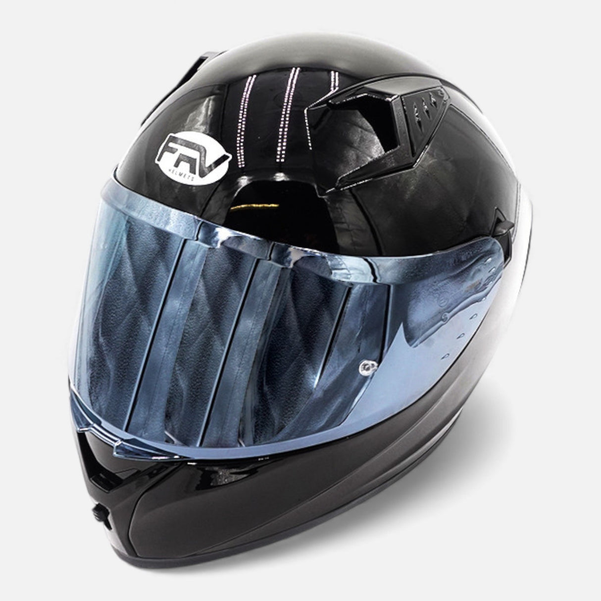 Casque intégral FRV noir brillant