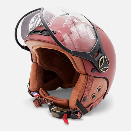 Casque JET FRV – Bordeaux mat