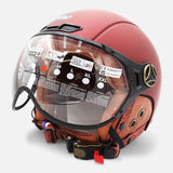 JET FRV Helm – Mattes Bordeaux