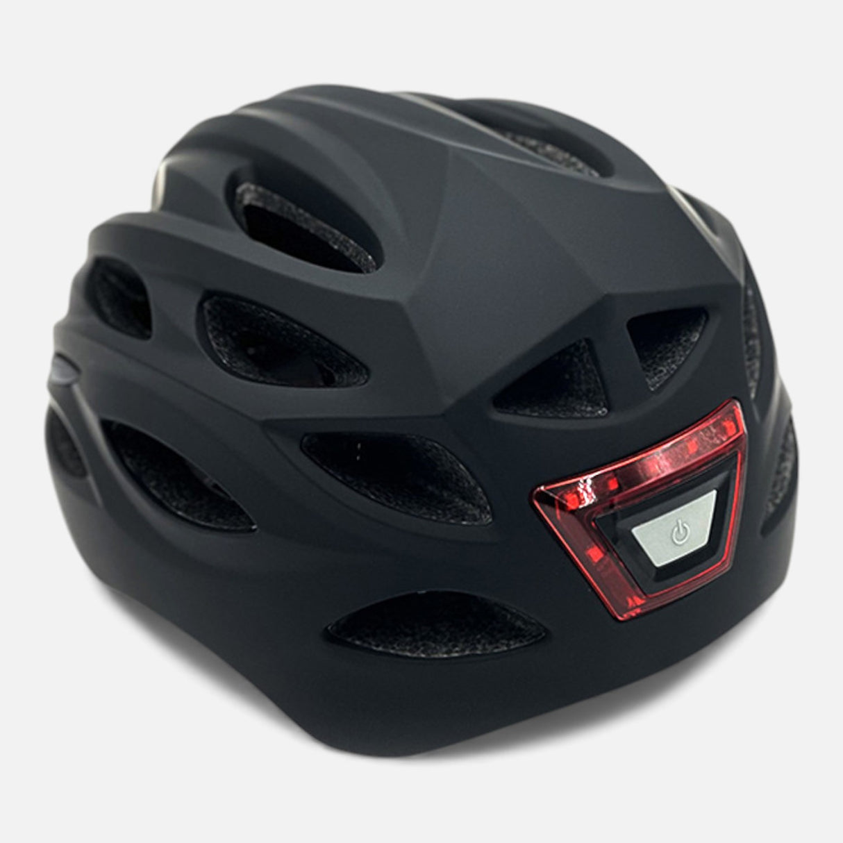 Fahrrad-/Rollerhelm – Schwarz mit LED 