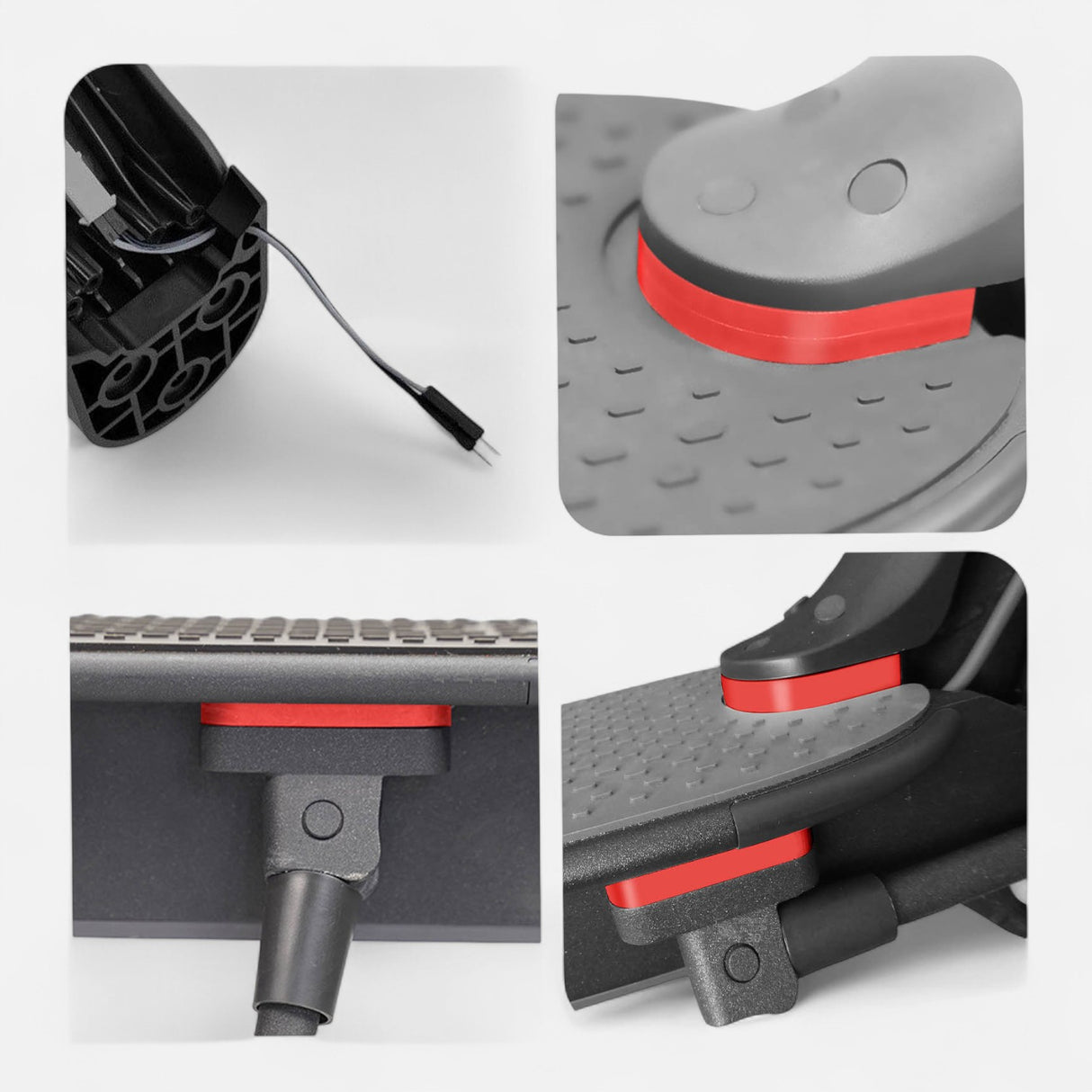 Kit de réhausse 10 pouces – Xiaomi M365, M365 Pro, 1S, Essential, Pro 2, Mi 3, Mi 3 Lite – Rouge