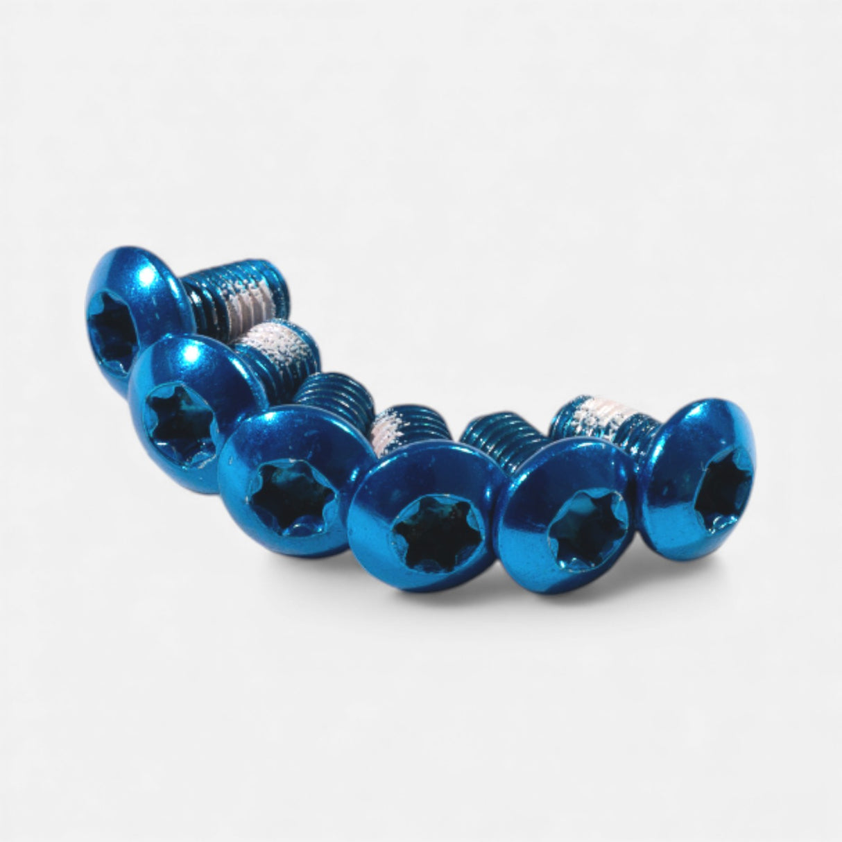 Kit vis disque frein M5x10 mm (x6) – Bleu clair, trottinette & vélo