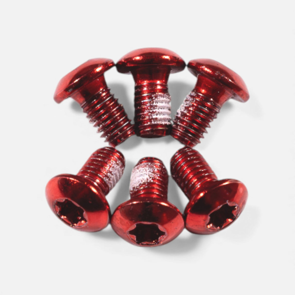Kit vis disque frein M5x10 mm (x6) – Rouge, trottinette & vélo